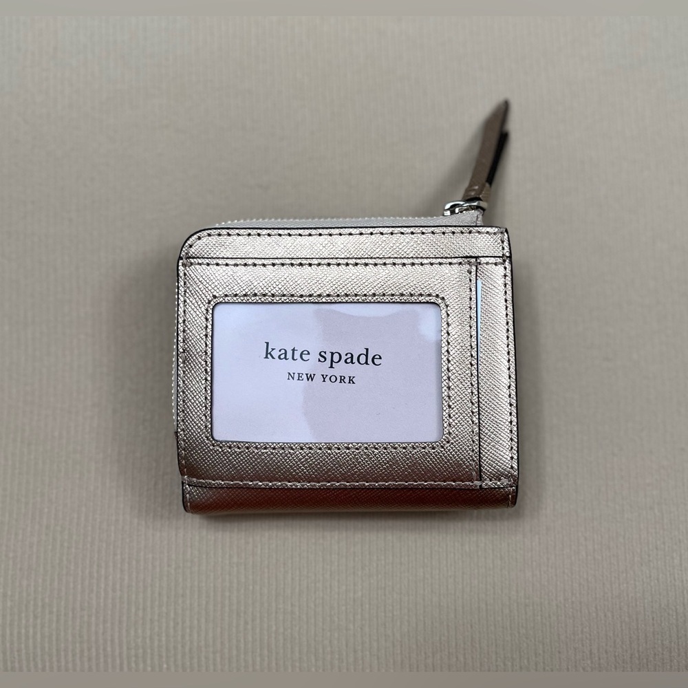 Kate Spade Rose Gold Metallic Wallet NWT - Picture 2 of 3